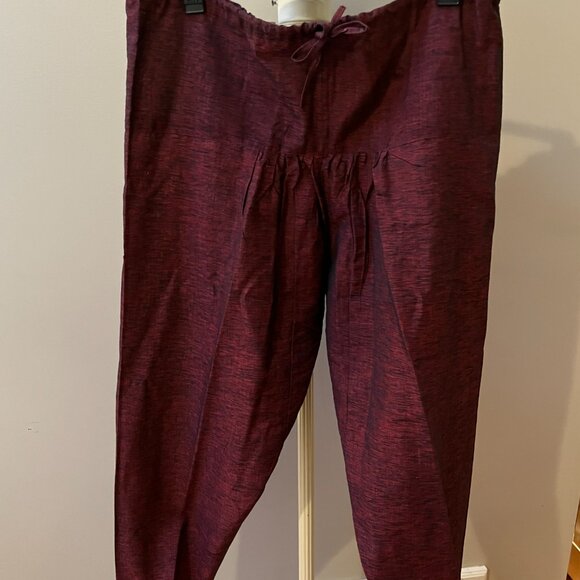 INDIAN Women's MEDIUM PANT SUIT w GORGEOUS GOLD GLITTER SPARKLE TRIM -LIKE NEW - Picture 10 of 11